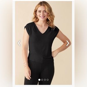 Black Whitney top. Size L